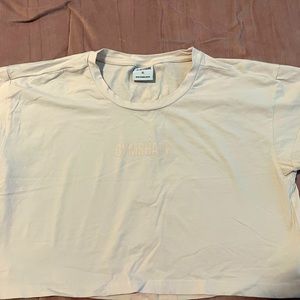 Cream Gymshark Crop Top